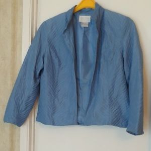 Blue Silk Blazer by Silk Club Collection